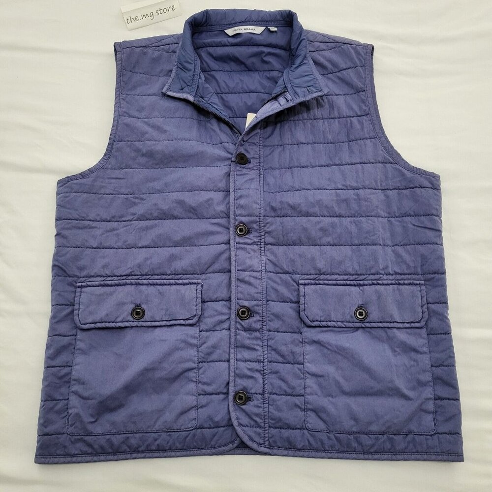 Peter Millar  Garment-Dyed  Stardust Blue Vest Men's Sz XL MSRP $230